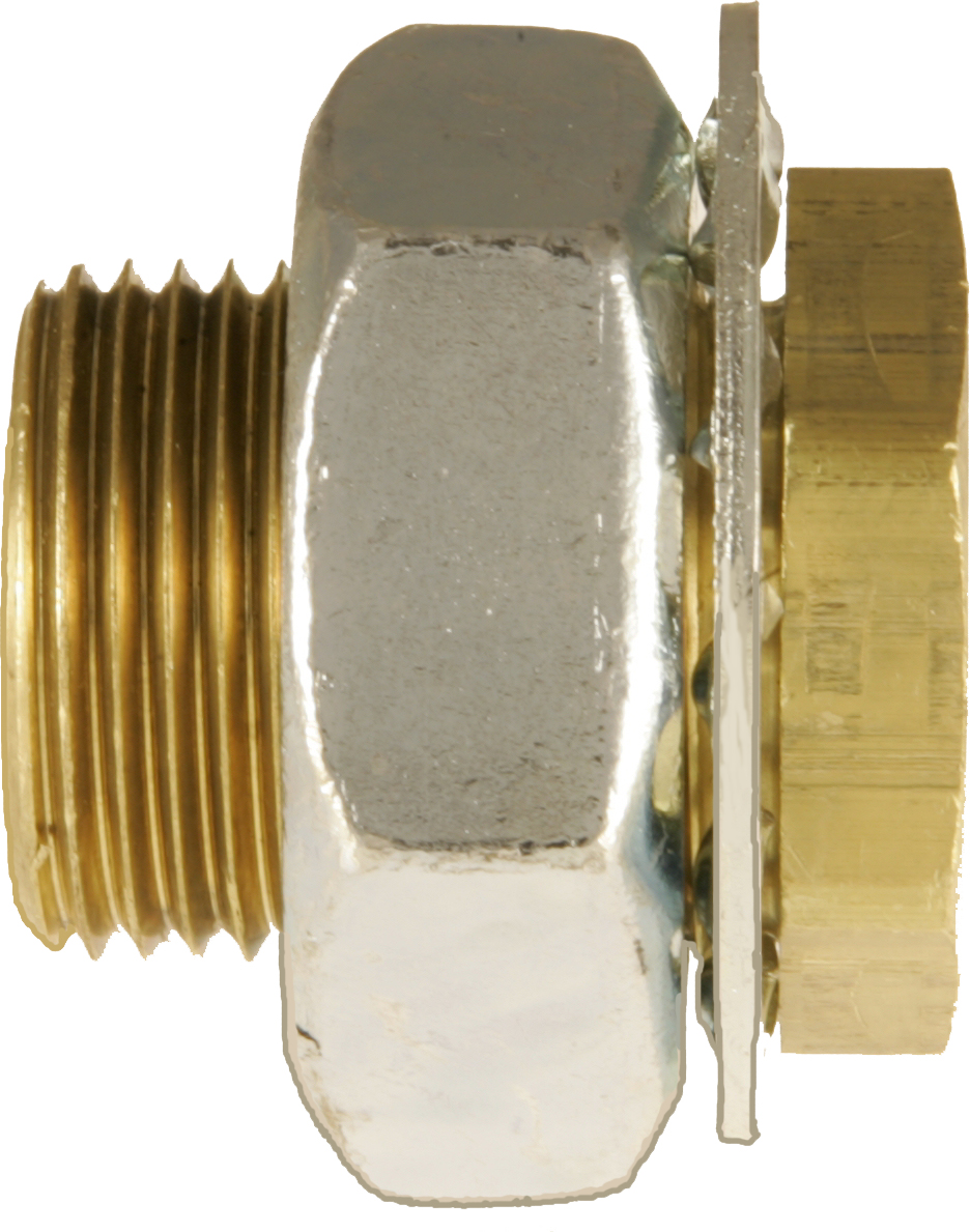 BRASS FITTING - 3/8 X 3/8 X -1-5/16 BUCK HEAD FITTING