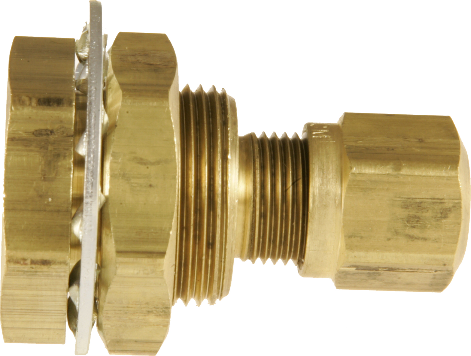 BRASS FITTING - 3/8 FERRULE NIPPLE BULK HEAD FITTING PLASTIC