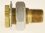 BRASS FITTING - 3/8 X 1/2 FERRULE NIPPLE BULK HEAD FITTING