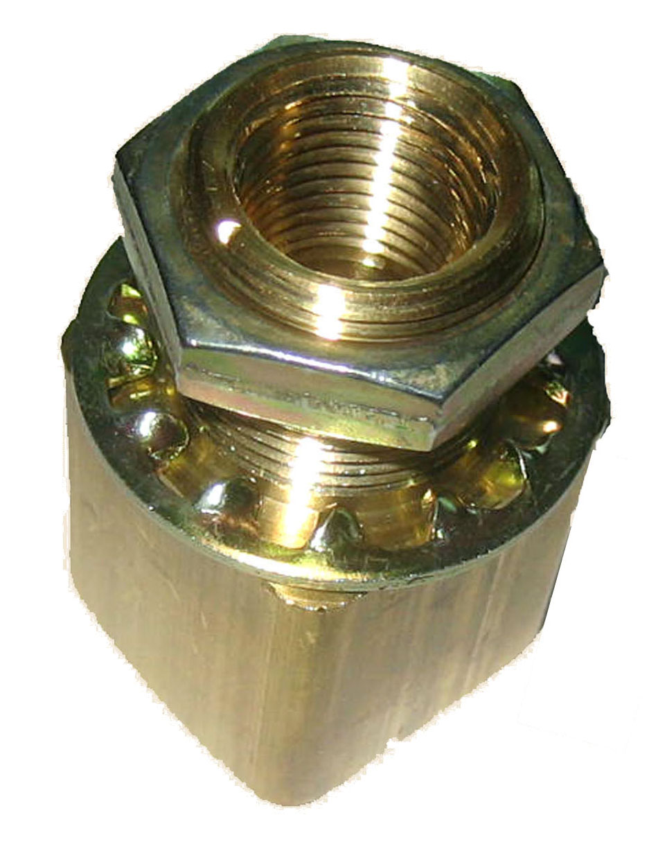 BRASS FITTING - 3/8 X 3/8 90 BULK HEAD FITTING