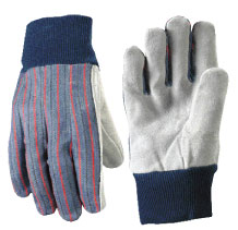 GLOVE SPLIT LEATHER PALM W/KNIT WRIST