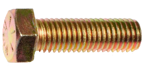 GEU1020 5/8"-11 X 2" - HEX HEAD CAP SCREW - ZINC YELLOW - GRADE 8