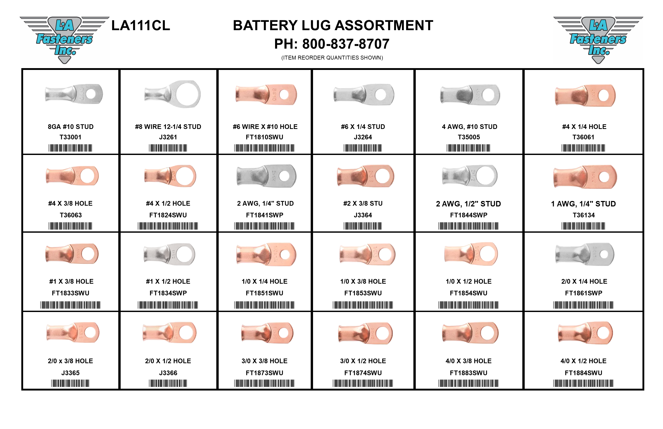 ASSORTMENT BATTERY TERM &amp; LUG