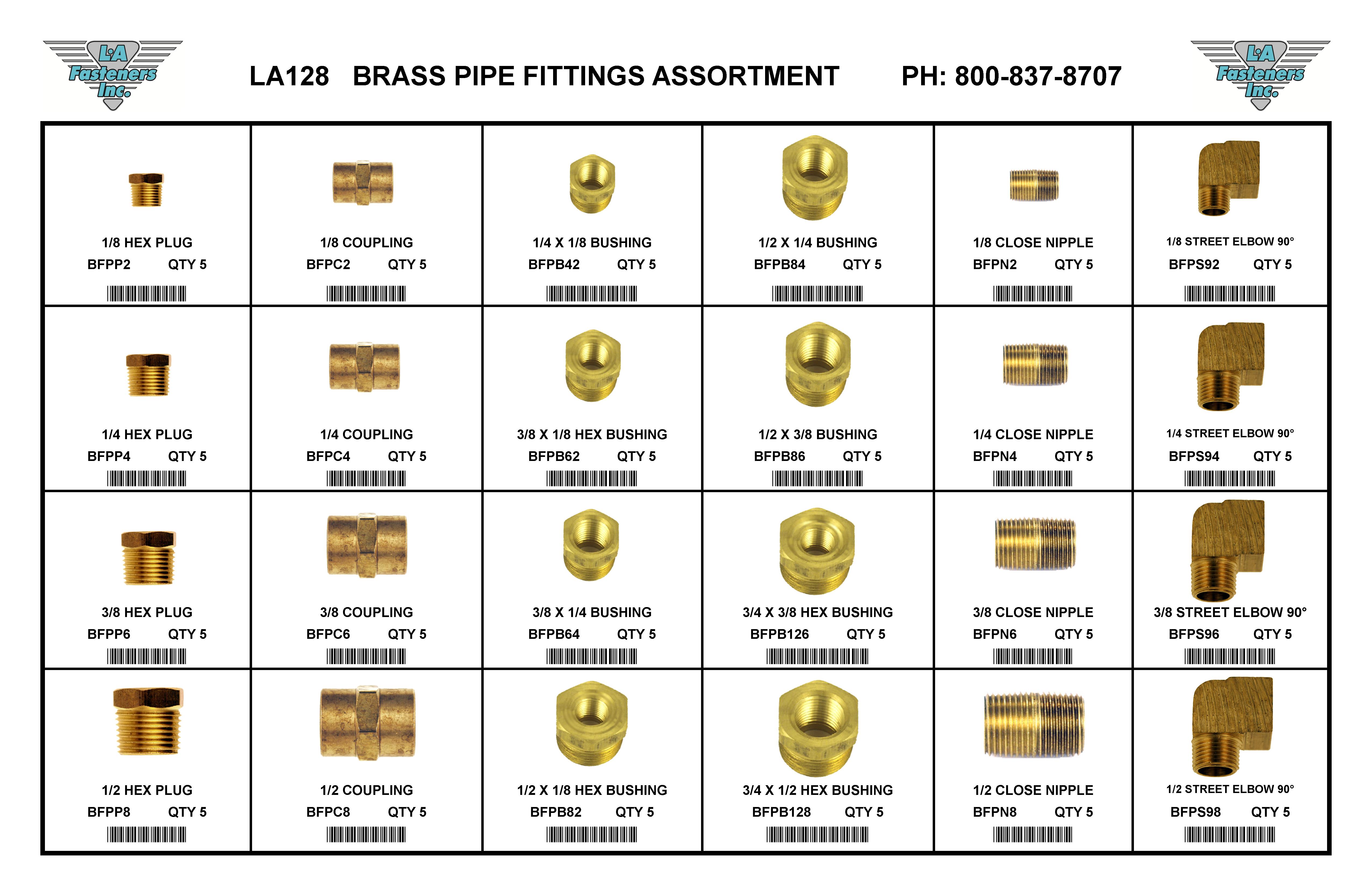 ASSORTMENTS-BRASS PIPE FITTINGS