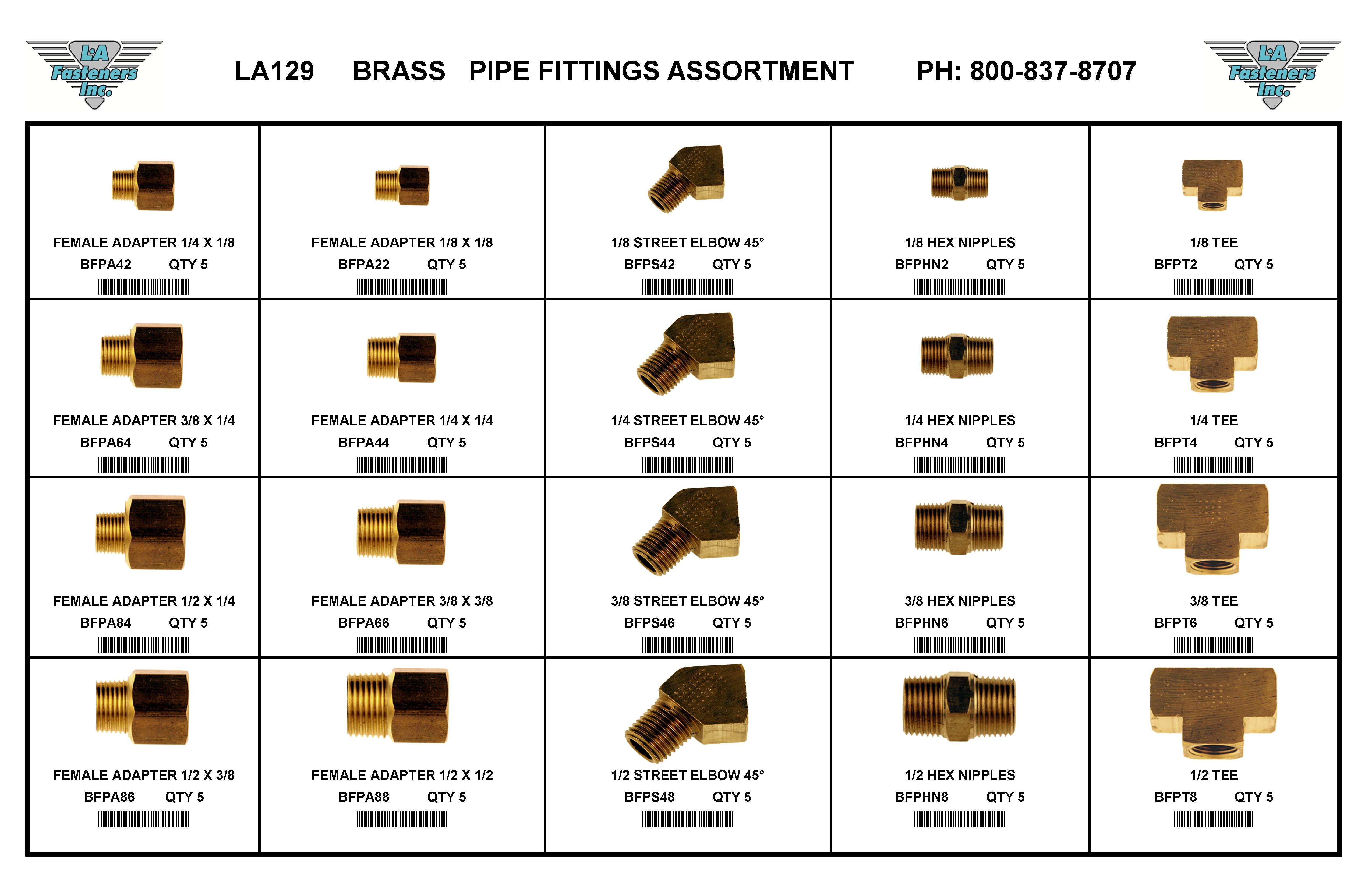 ASSORTMENTS-BRASS PIPE FITTINGS