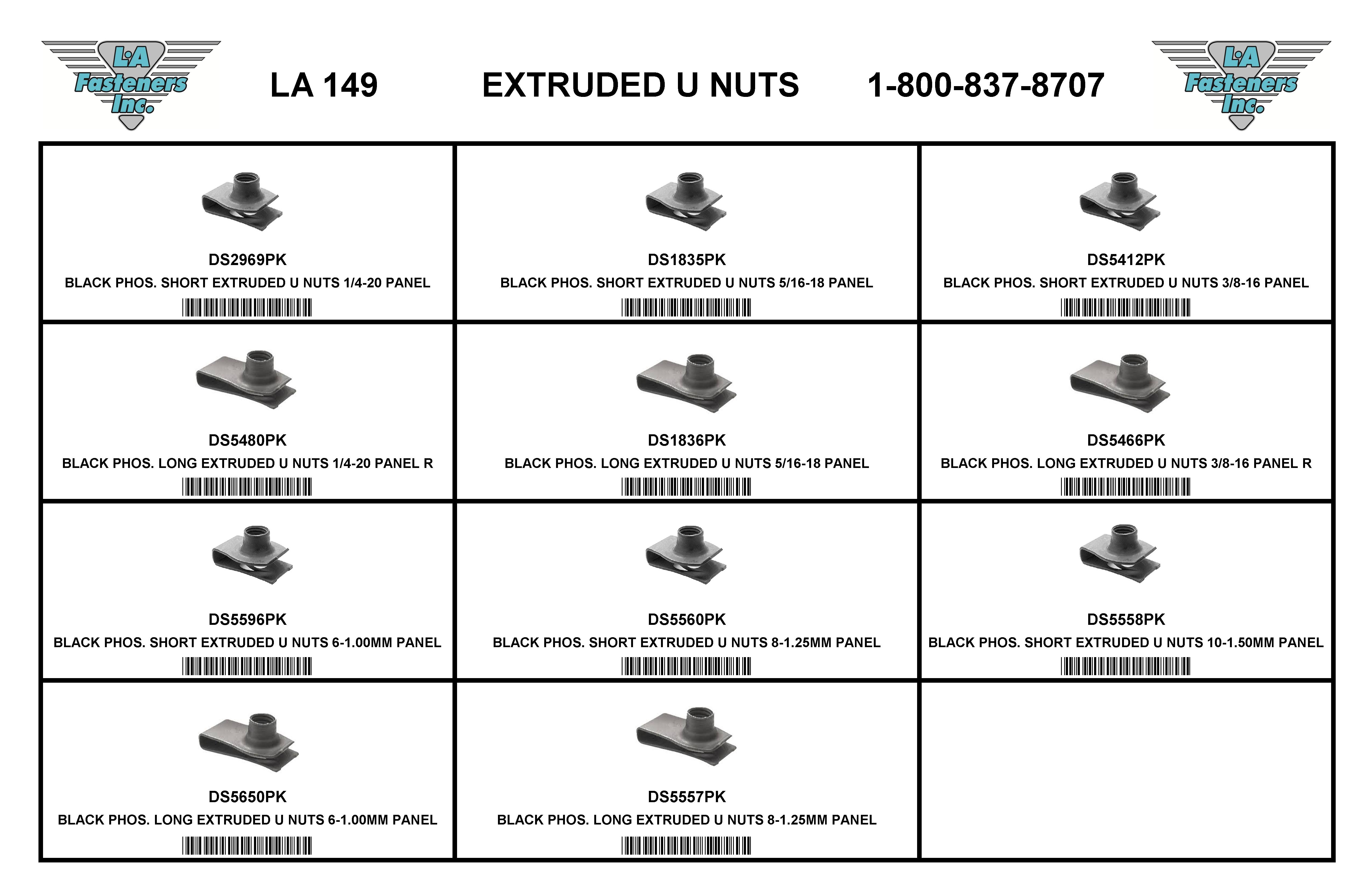 EXTRUDED U NUTS KIT
