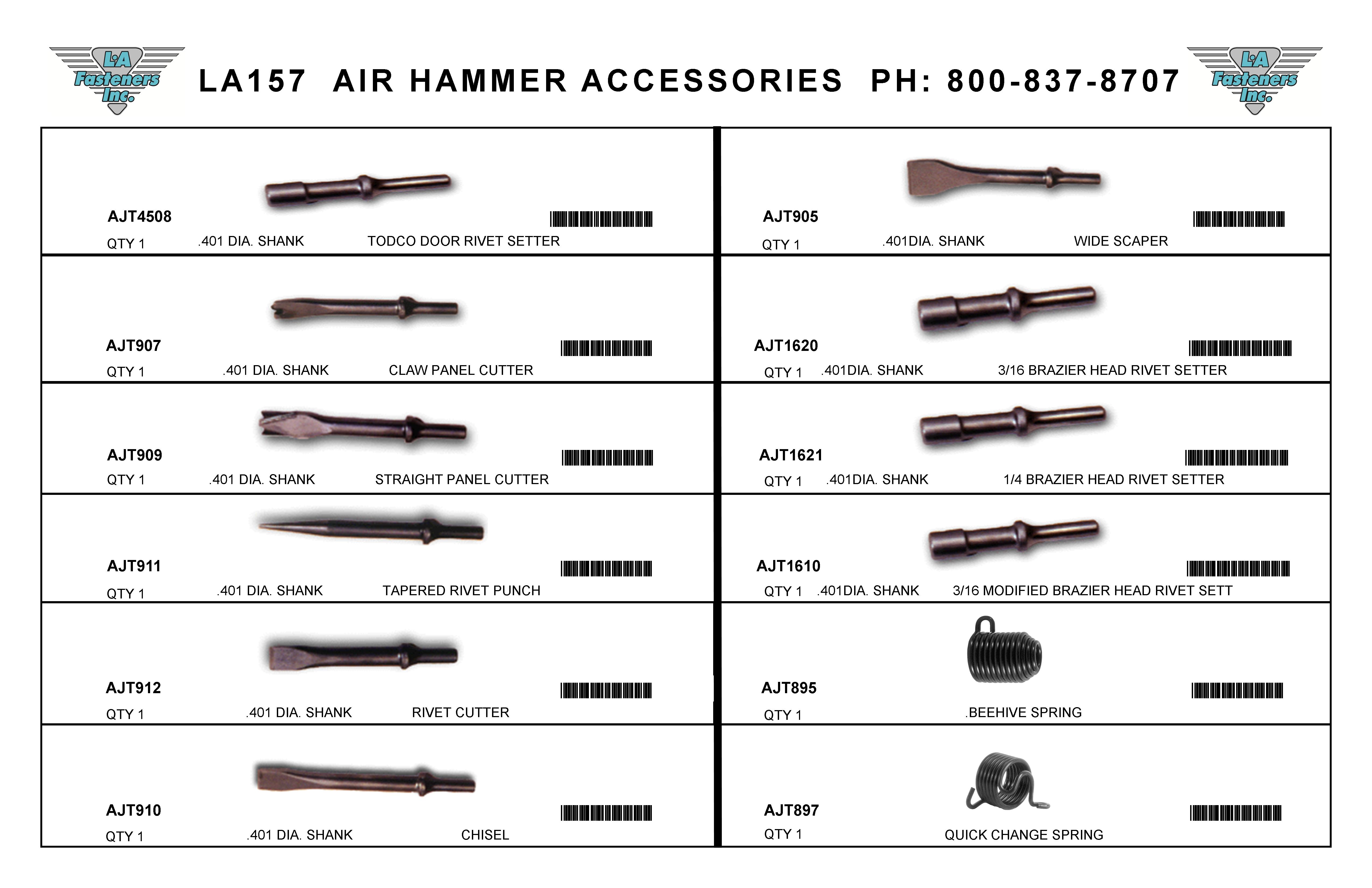 ASSORTMENT AIR HAMMER ACCESSORY