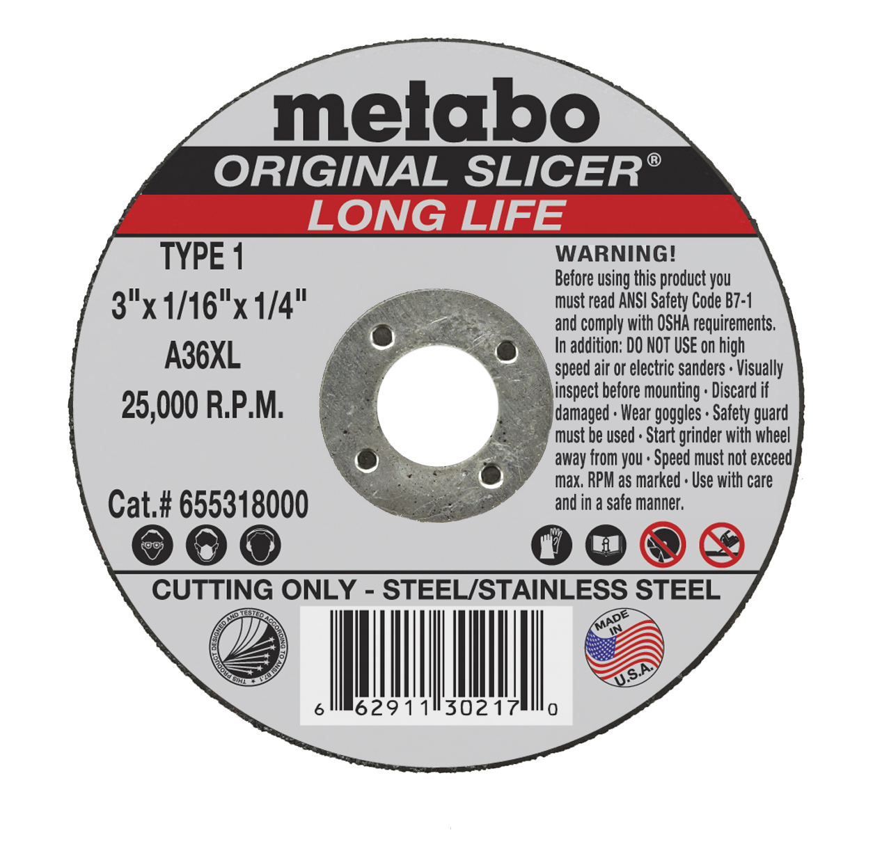 CUT OFF WHEEL 3X1/16 X1/4