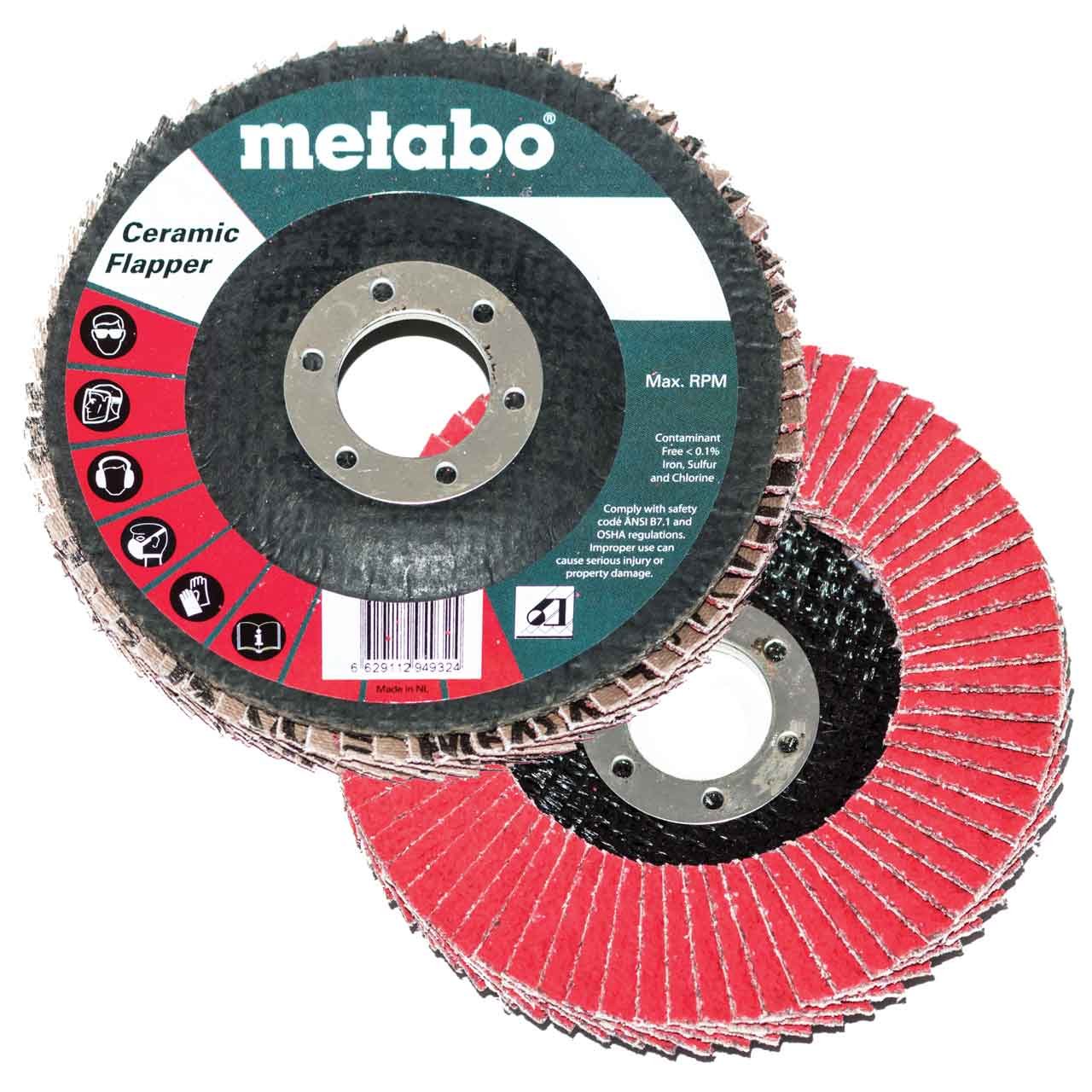 CERAMIC FLAP DISC 4-1/2 X 7/8  40 GRIT TYPE 27