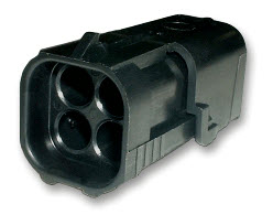 WEATHER PACK CONN SHROUD HALF 4SQ CONTACT BODY