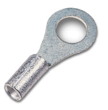 RING TERMINAL, 4 AWG, #10 STUD, NON-INSULATED, BRAZED