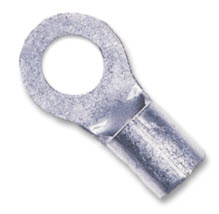 RING TERMINAL, 2 AWG, 1/2" STUD, NON-INSULATED, BRAZED