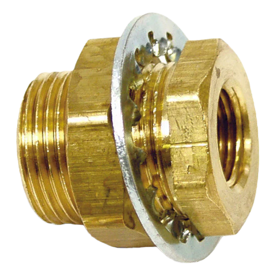 BRASS FITTING - 1/4 X 3/4-16 X 1-1/2 BRASS BULK HEAD FITTINGS