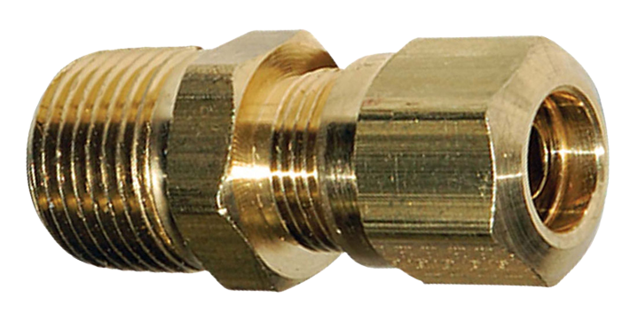 3/8X3/8 DOT PLASTIC LINE MALE CONNECTOR - NO APPLIED SEALANT