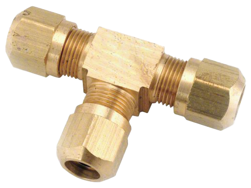 5/8 BRASS FITTINGS DOT - PLASTIC LINE COMPRESSION UNION TEE